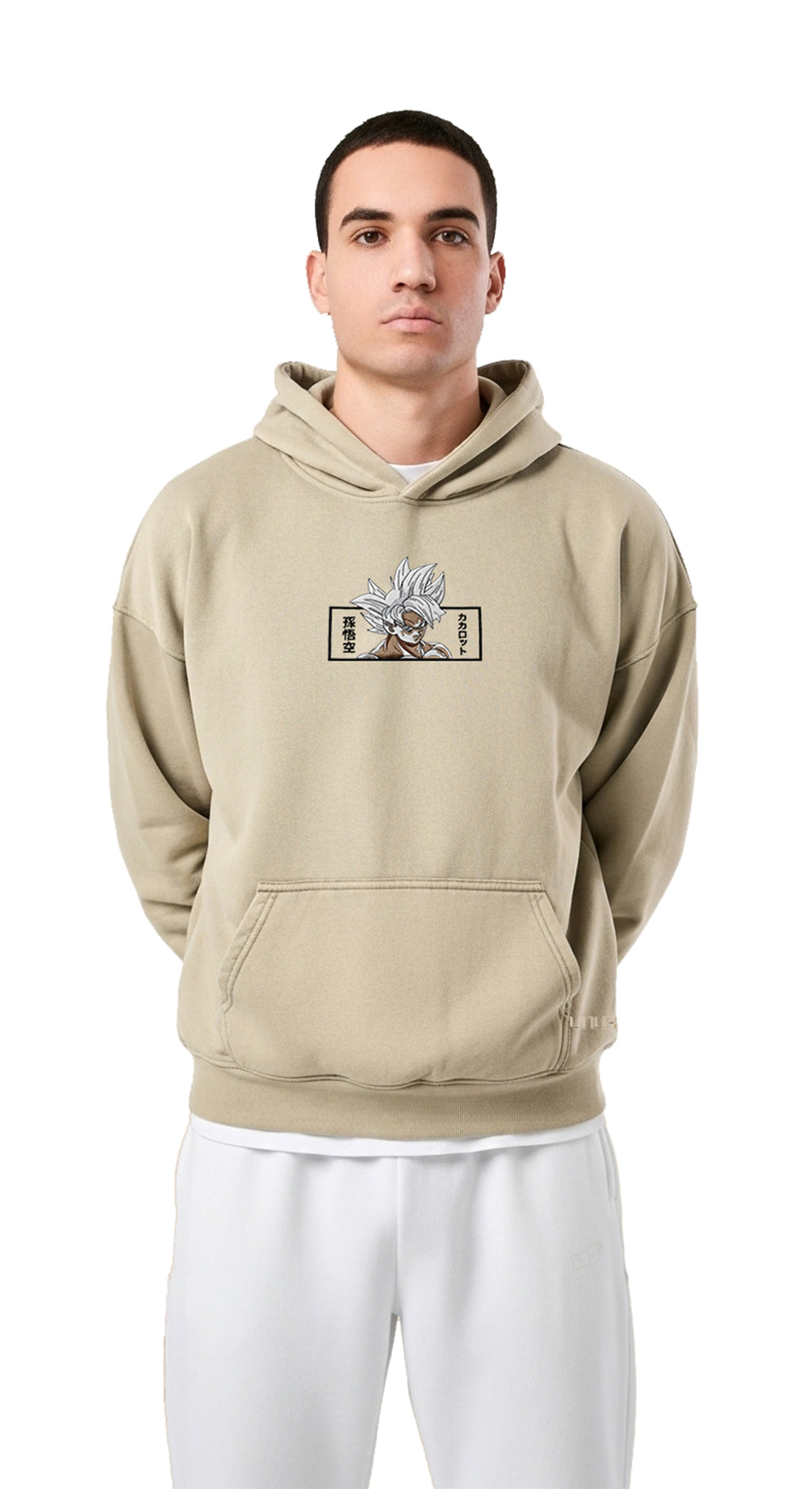 Hoodie Anime Beige