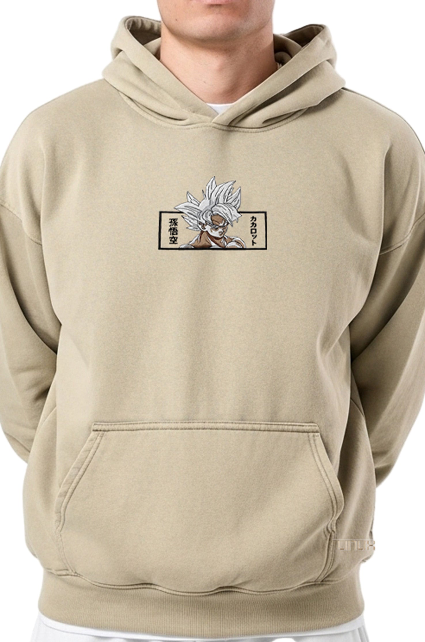 Hoodie Anime Beige